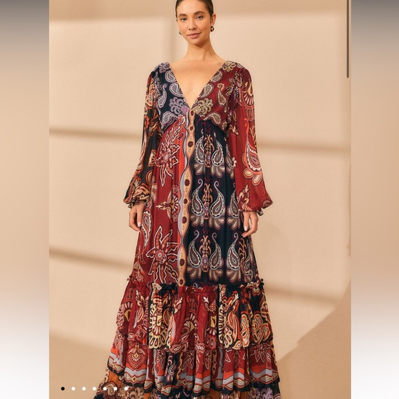 NWT - Black Sweet Mermaids V Neck Maxi Dress - Picture 3 of 8